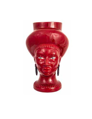 Ceramiche Caltagirone Agarèn Testa di moro Rosso