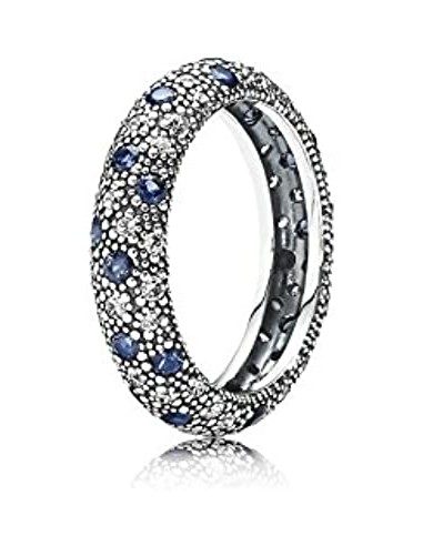 Anello Pandora Glamour Pavè Blu