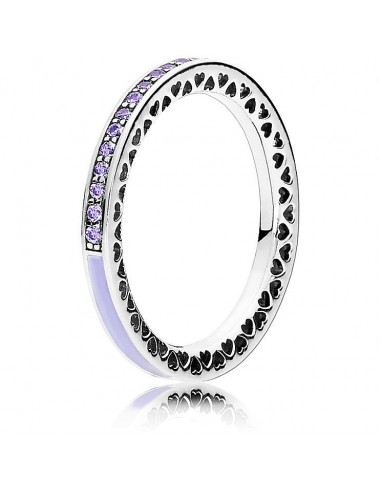 Anello Pandora Cuori Radiosi Viola e Smalto Misura Anello 54 14